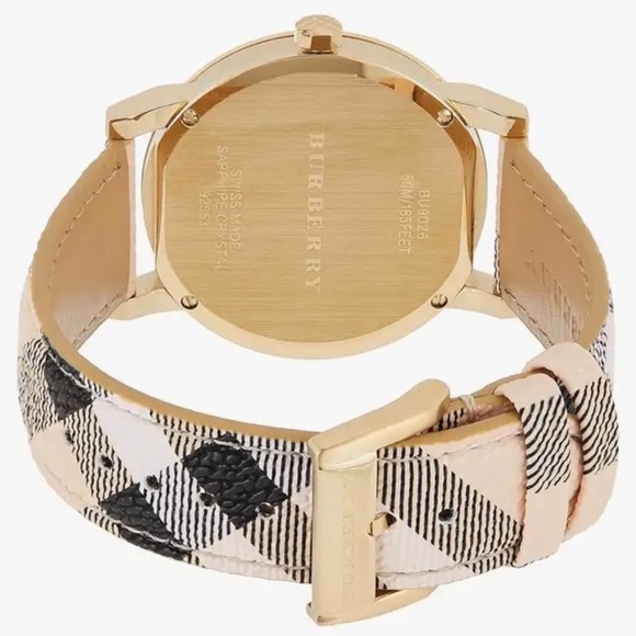 Burberry Gold and Cream Watch - Picture 3 of 11